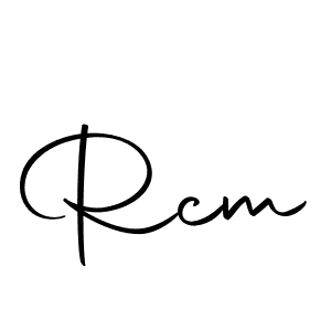 How to make Rcm signature? Autography-DOLnW is a professional autograph style. Create handwritten signature for Rcm name. Rcm signature style 10 images and pictures png
