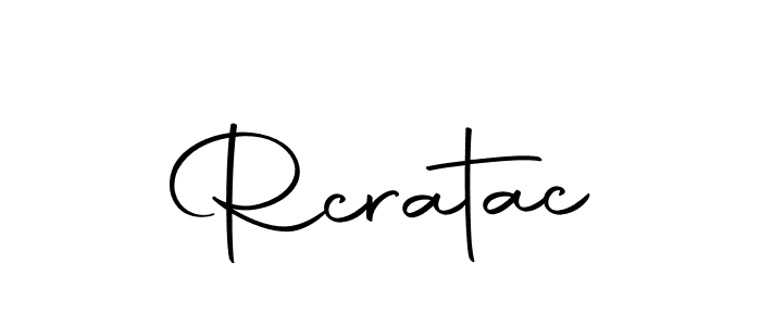Use a signature maker to create a handwritten signature online. With this signature software, you can design (Autography-DOLnW) your own signature for name Rcratac. Rcratac signature style 10 images and pictures png