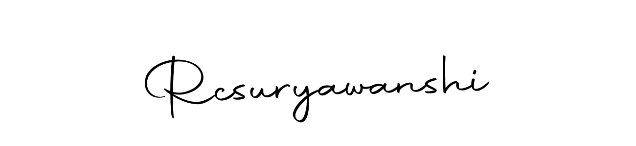 The best way (Autography-DOLnW) to make a short signature is to pick only two or three words in your name. The name Rcsuryawanshi include a total of six letters. For converting this name. Rcsuryawanshi signature style 10 images and pictures png