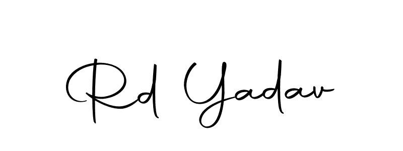 How to make Rd Yadav name signature. Use Autography-DOLnW style for creating short signs online. This is the latest handwritten sign. Rd Yadav signature style 10 images and pictures png