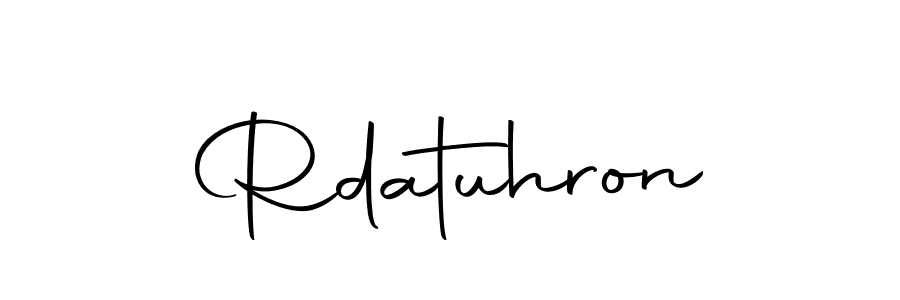Design your own signature with our free online signature maker. With this signature software, you can create a handwritten (Autography-DOLnW) signature for name Rdatuhron. Rdatuhron signature style 10 images and pictures png