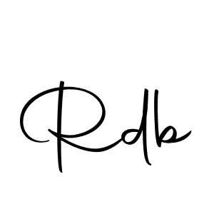 Design your own signature with our free online signature maker. With this signature software, you can create a handwritten (Autography-DOLnW) signature for name Rdb. Rdb signature style 10 images and pictures png