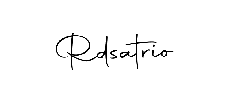 Make a beautiful signature design for name Rdsatrio. With this signature (Autography-DOLnW) style, you can create a handwritten signature for free. Rdsatrio signature style 10 images and pictures png