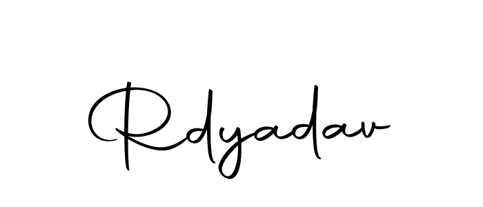 Use a signature maker to create a handwritten signature online. With this signature software, you can design (Autography-DOLnW) your own signature for name Rdyadav. Rdyadav signature style 10 images and pictures png