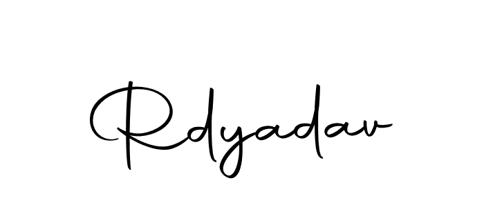 Use a signature maker to create a handwritten signature online. With this signature software, you can design (Autography-DOLnW) your own signature for name Rdyadav. Rdyadav signature style 10 images and pictures png