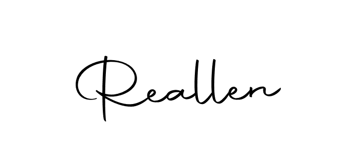 Create a beautiful signature design for name Reallen. With this signature (Autography-DOLnW) fonts, you can make a handwritten signature for free. Reallen signature style 10 images and pictures png