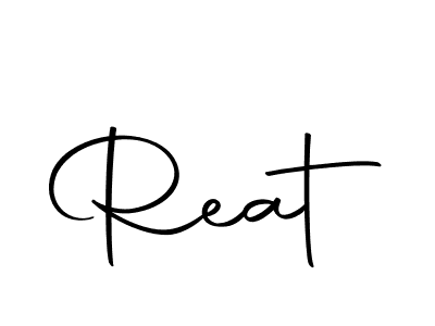 How to make Reat signature? Autography-DOLnW is a professional autograph style. Create handwritten signature for Reat name. Reat signature style 10 images and pictures png