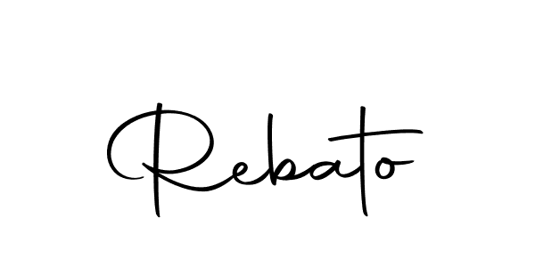 Design your own signature with our free online signature maker. With this signature software, you can create a handwritten (Autography-DOLnW) signature for name Rebato. Rebato signature style 10 images and pictures png