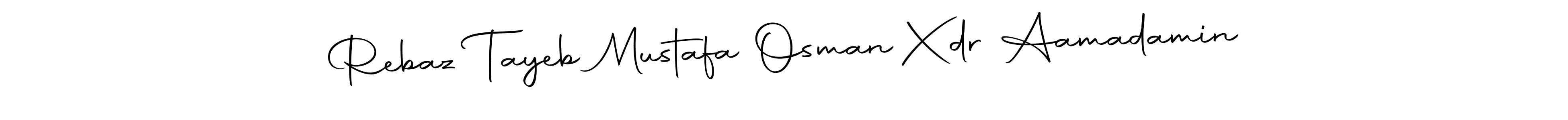 Make a beautiful signature design for name Rebaz Tayeb Mustafa Osman Xdr Aamadamin. With this signature (Autography-DOLnW) style, you can create a handwritten signature for free. Rebaz Tayeb Mustafa Osman Xdr Aamadamin signature style 10 images and pictures png