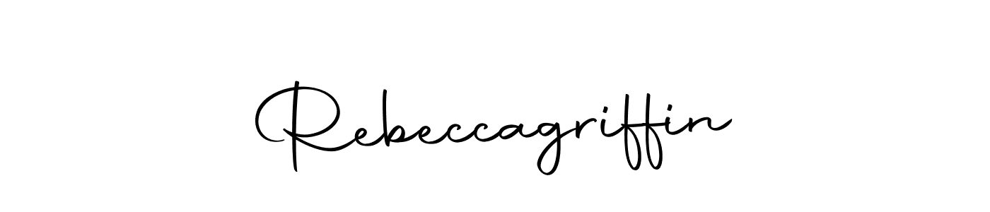 How to make Rebeccagriffin name signature. Use Autography-DOLnW style for creating short signs online. This is the latest handwritten sign. Rebeccagriffin signature style 10 images and pictures png