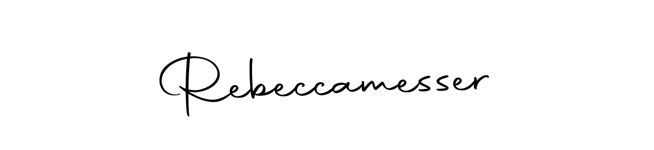 You should practise on your own different ways (Autography-DOLnW) to write your name (Rebeccamesser) in signature. don't let someone else do it for you. Rebeccamesser signature style 10 images and pictures png