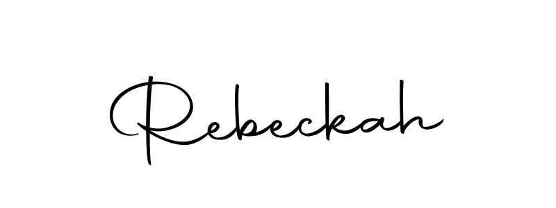 Design your own signature with our free online signature maker. With this signature software, you can create a handwritten (Autography-DOLnW) signature for name Rebeckah. Rebeckah signature style 10 images and pictures png