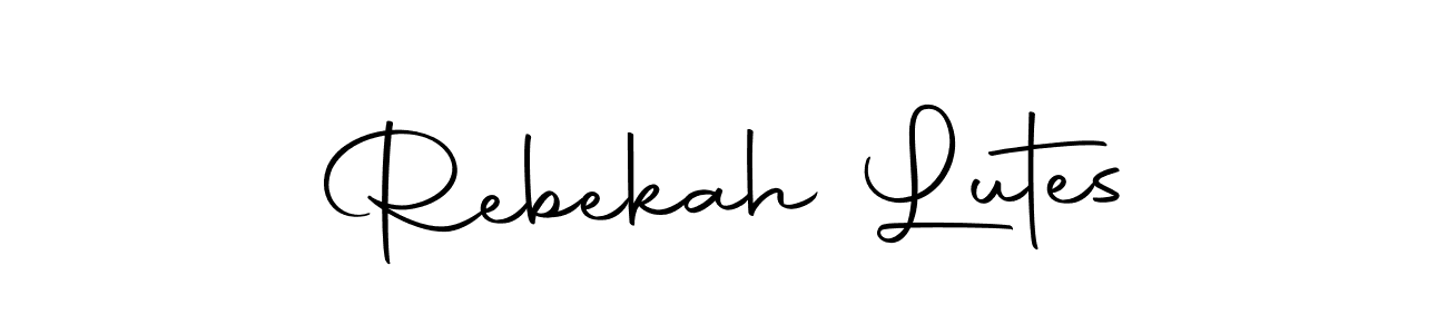 Rebekah Lutes stylish signature style. Best Handwritten Sign (Autography-DOLnW) for my name. Handwritten Signature Collection Ideas for my name Rebekah Lutes. Rebekah Lutes signature style 10 images and pictures png