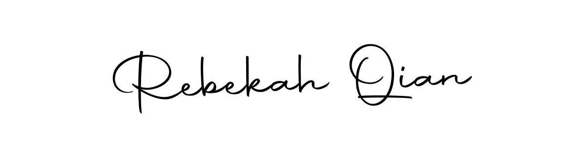 Make a beautiful signature design for name Rebekah Qian. Use this online signature maker to create a handwritten signature for free. Rebekah Qian signature style 10 images and pictures png