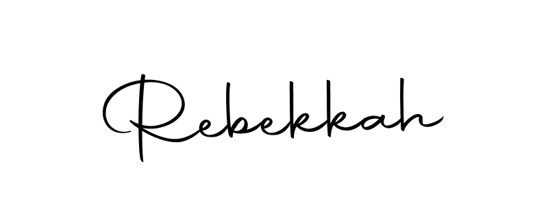 Create a beautiful signature design for name Rebekkah. With this signature (Autography-DOLnW) fonts, you can make a handwritten signature for free. Rebekkah signature style 10 images and pictures png