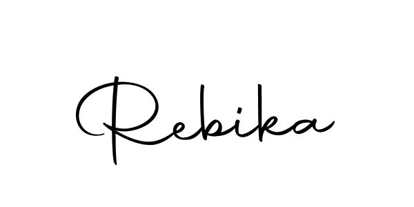Make a beautiful signature design for name Rebika. With this signature (Autography-DOLnW) style, you can create a handwritten signature for free. Rebika signature style 10 images and pictures png