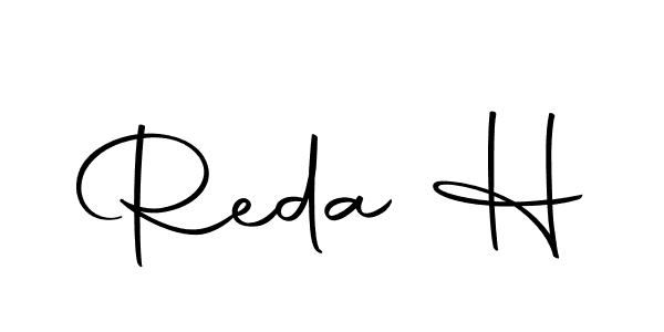 You should practise on your own different ways (Autography-DOLnW) to write your name (Reda H) in signature. don't let someone else do it for you. Reda H signature style 10 images and pictures png