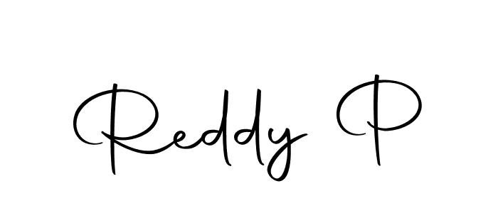 Use a signature maker to create a handwritten signature online. With this signature software, you can design (Autography-DOLnW) your own signature for name Reddy P. Reddy P signature style 10 images and pictures png