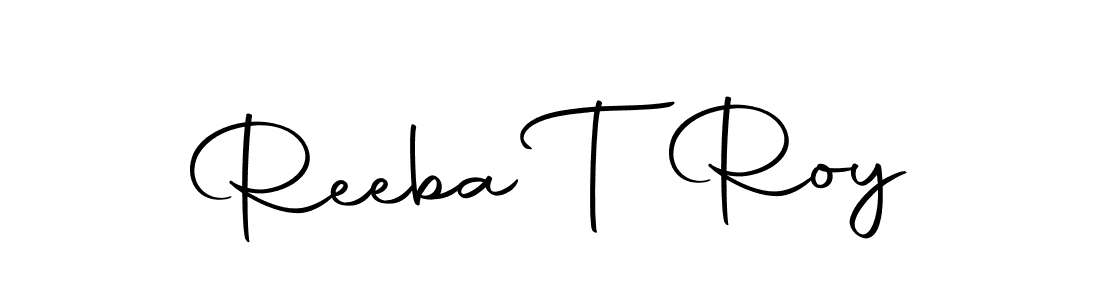 Use a signature maker to create a handwritten signature online. With this signature software, you can design (Autography-DOLnW) your own signature for name Reeba T Roy. Reeba T Roy signature style 10 images and pictures png