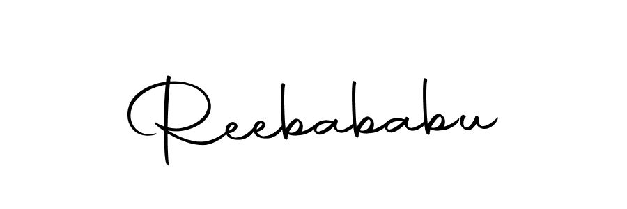 Use a signature maker to create a handwritten signature online. With this signature software, you can design (Autography-DOLnW) your own signature for name Reebababu. Reebababu signature style 10 images and pictures png