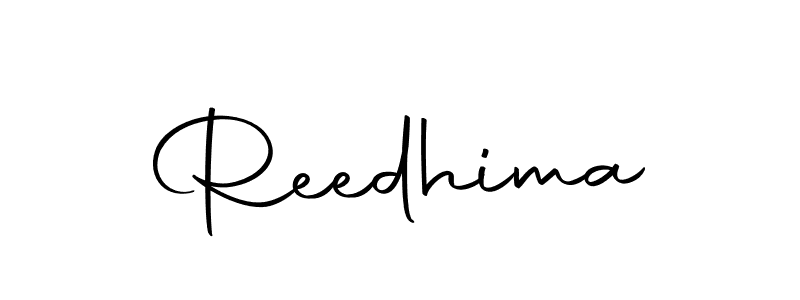 How to make Reedhima name signature. Use Autography-DOLnW style for creating short signs online. This is the latest handwritten sign. Reedhima signature style 10 images and pictures png