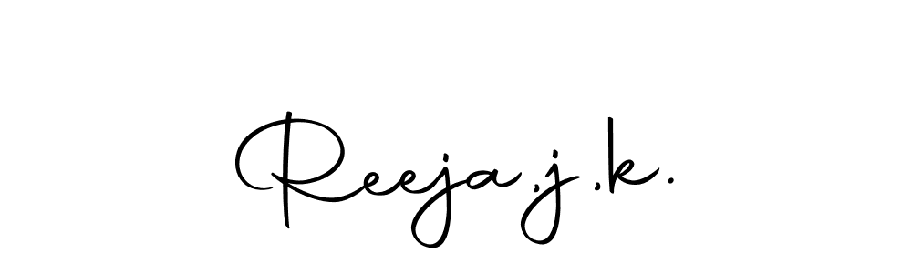 Make a beautiful signature design for name Reeja,j,k.. With this signature (Autography-DOLnW) style, you can create a handwritten signature for free. Reeja,j,k. signature style 10 images and pictures png