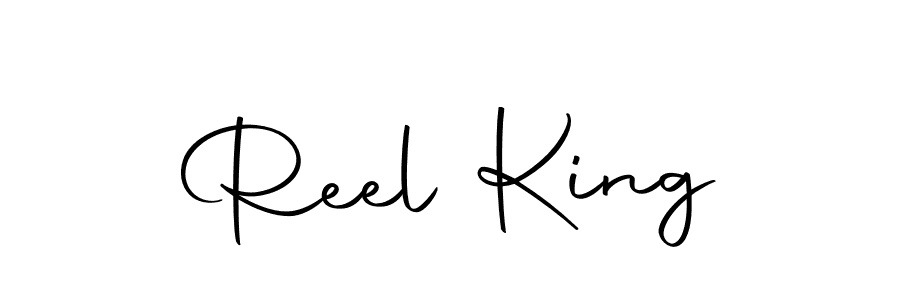 Reel King stylish signature style. Best Handwritten Sign (Autography-DOLnW) for my name. Handwritten Signature Collection Ideas for my name Reel King. Reel King signature style 10 images and pictures png