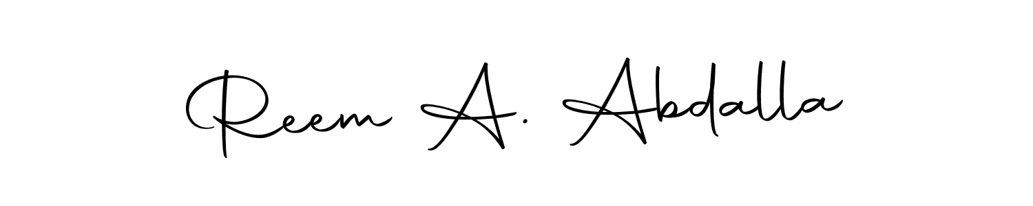 Reem A. Abdalla stylish signature style. Best Handwritten Sign (Autography-DOLnW) for my name. Handwritten Signature Collection Ideas for my name Reem A. Abdalla. Reem A. Abdalla signature style 10 images and pictures png