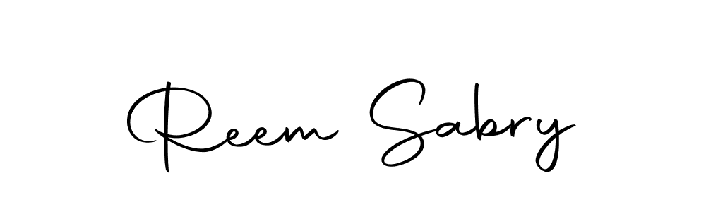 Design your own signature with our free online signature maker. With this signature software, you can create a handwritten (Autography-DOLnW) signature for name Reem Sabry. Reem Sabry signature style 10 images and pictures png