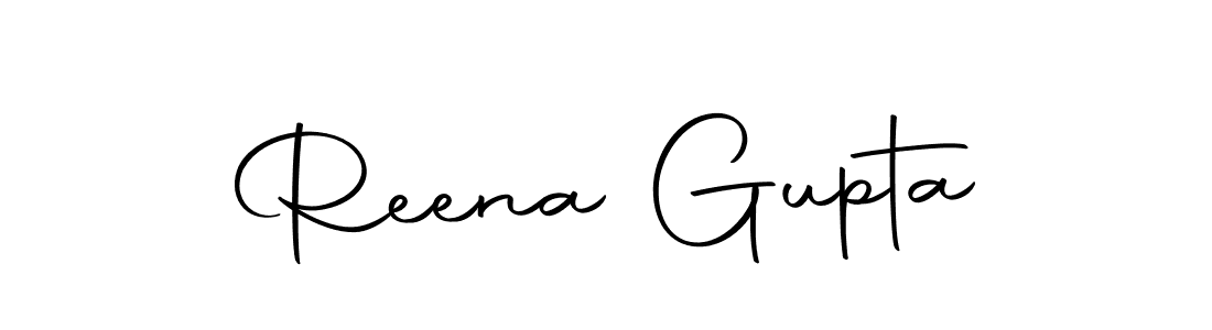 Create a beautiful signature design for name Reena Gupta. With this signature (Autography-DOLnW) fonts, you can make a handwritten signature for free. Reena Gupta signature style 10 images and pictures png
