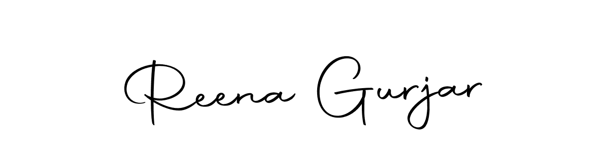 Use a signature maker to create a handwritten signature online. With this signature software, you can design (Autography-DOLnW) your own signature for name Reena Gurjar. Reena Gurjar signature style 10 images and pictures png