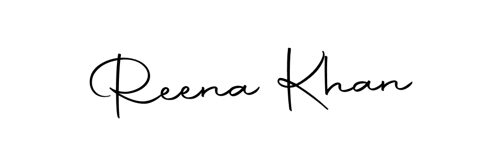 Design your own signature with our free online signature maker. With this signature software, you can create a handwritten (Autography-DOLnW) signature for name Reena Khan. Reena Khan signature style 10 images and pictures png