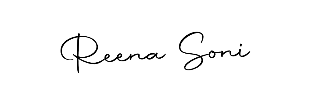 Make a beautiful signature design for name Reena Soni. Use this online signature maker to create a handwritten signature for free. Reena Soni signature style 10 images and pictures png