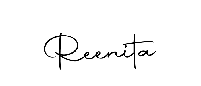 Design your own signature with our free online signature maker. With this signature software, you can create a handwritten (Autography-DOLnW) signature for name Reenita. Reenita signature style 10 images and pictures png