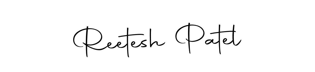 How to make Reetesh Patel name signature. Use Autography-DOLnW style for creating short signs online. This is the latest handwritten sign. Reetesh Patel signature style 10 images and pictures png