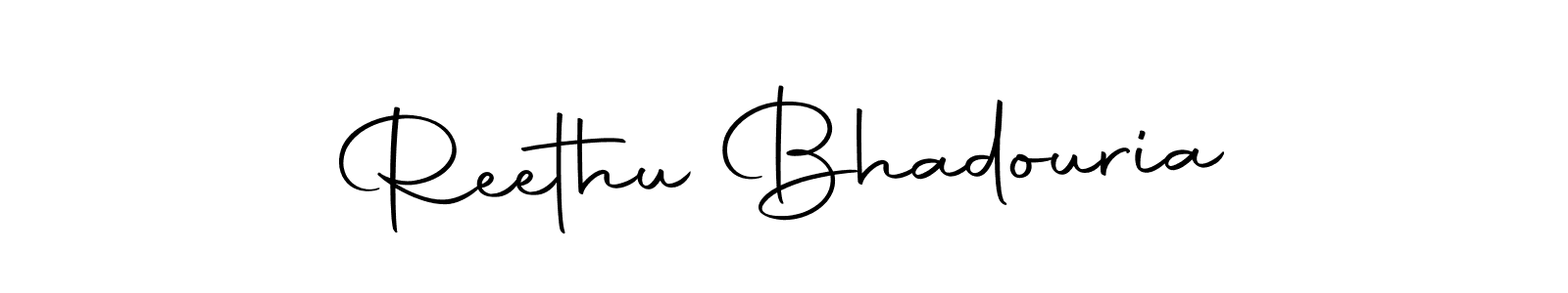 Here are the top 10 professional signature styles for the name Reethu Bhadouria. These are the best autograph styles you can use for your name. Reethu Bhadouria signature style 10 images and pictures png