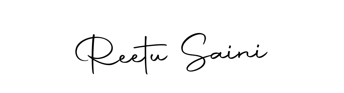 Create a beautiful signature design for name Reetu Saini. With this signature (Autography-DOLnW) fonts, you can make a handwritten signature for free. Reetu Saini signature style 10 images and pictures png