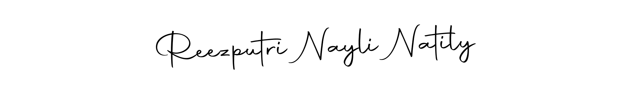 You can use this online signature creator to create a handwritten signature for the name Reezputri Nayli Natily. This is the best online autograph maker. Reezputri Nayli Natily signature style 10 images and pictures png