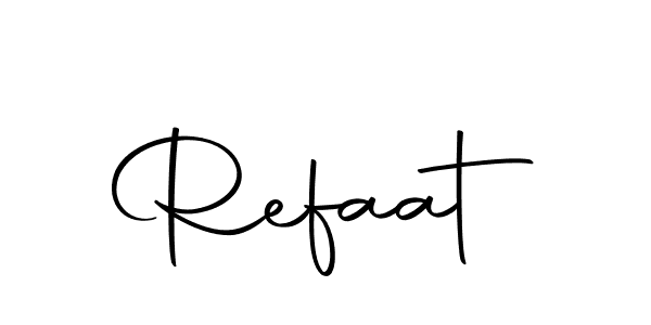 How to make Refaat signature? Autography-DOLnW is a professional autograph style. Create handwritten signature for Refaat name. Refaat signature style 10 images and pictures png