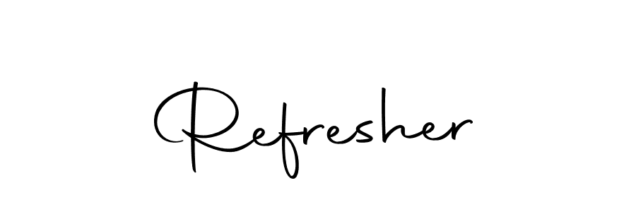 Create a beautiful signature design for name Refresher. With this signature (Autography-DOLnW) fonts, you can make a handwritten signature for free. Refresher signature style 10 images and pictures png