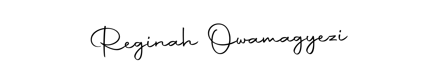 Create a beautiful signature design for name Reginah Owamagyezi. With this signature (Autography-DOLnW) fonts, you can make a handwritten signature for free. Reginah Owamagyezi signature style 10 images and pictures png