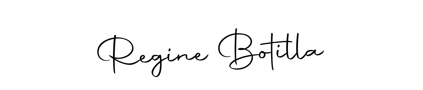 Make a beautiful signature design for name Regine Botilla. With this signature (Autography-DOLnW) style, you can create a handwritten signature for free. Regine Botilla signature style 10 images and pictures png