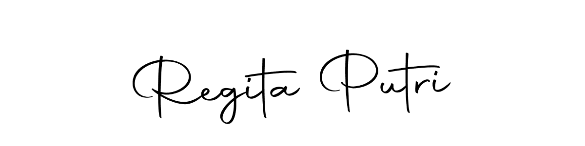 Regita Putri stylish signature style. Best Handwritten Sign (Autography-DOLnW) for my name. Handwritten Signature Collection Ideas for my name Regita Putri. Regita Putri signature style 10 images and pictures png