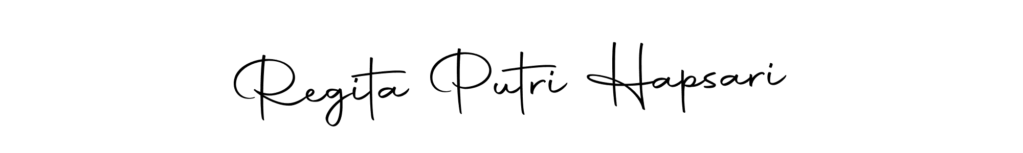 Use a signature maker to create a handwritten signature online. With this signature software, you can design (Autography-DOLnW) your own signature for name Regita Putri Hapsari. Regita Putri Hapsari signature style 10 images and pictures png