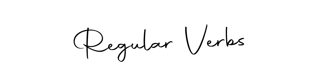 Create a beautiful signature design for name Regular Verbs. With this signature (Autography-DOLnW) fonts, you can make a handwritten signature for free. Regular Verbs signature style 10 images and pictures png