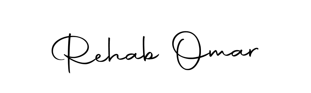 Create a beautiful signature design for name Rehab Omar. With this signature (Autography-DOLnW) fonts, you can make a handwritten signature for free. Rehab Omar signature style 10 images and pictures png