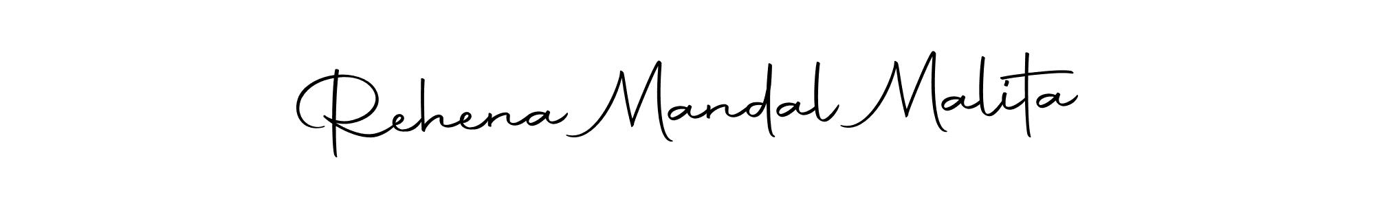 How to make Rehena Mandal Malita name signature. Use Autography-DOLnW style for creating short signs online. This is the latest handwritten sign. Rehena Mandal Malita signature style 10 images and pictures png