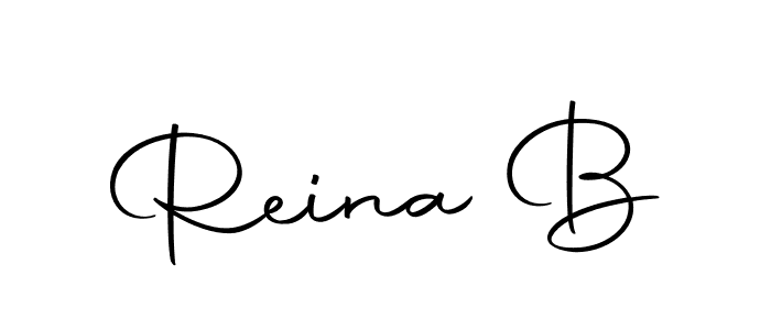 The best way (Autography-DOLnW) to make a short signature is to pick only two or three words in your name. The name Reina B include a total of six letters. For converting this name. Reina B signature style 10 images and pictures png