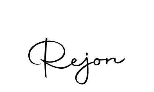 Design your own signature with our free online signature maker. With this signature software, you can create a handwritten (Autography-DOLnW) signature for name Rejon. Rejon signature style 10 images and pictures png