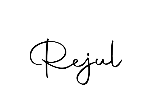 Create a beautiful signature design for name Rejul. With this signature (Autography-DOLnW) fonts, you can make a handwritten signature for free. Rejul signature style 10 images and pictures png